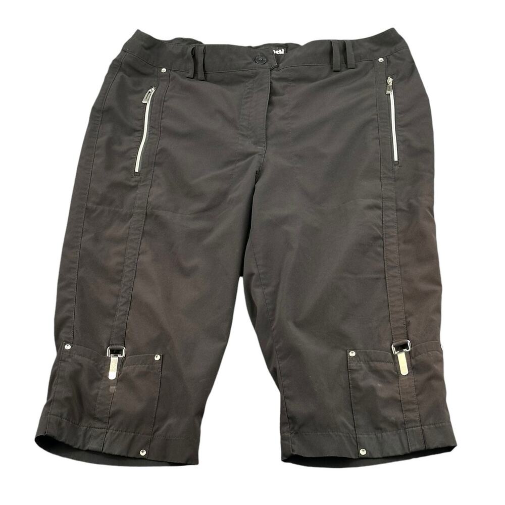 Jamie Sadock Shorts Womens 8‎ Black Bermuda Performance Golf Outdoors Sporty